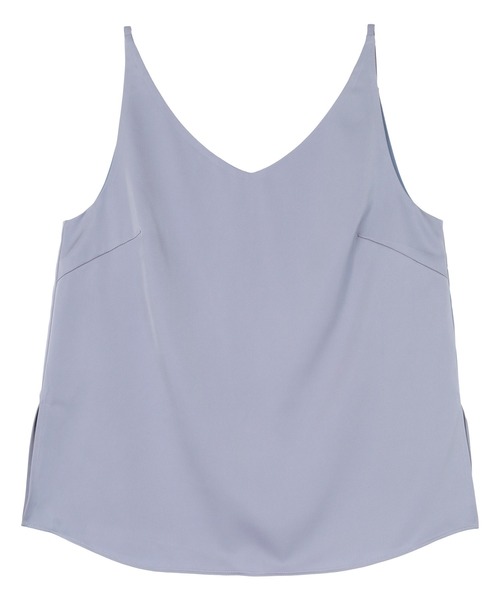 UR'S（ユアーズ）の「Vネックサテンキャミソール（キャミソール・レディース・ブルー/ベージュ/ネイビー・S/M/L）」の3枚目の写真