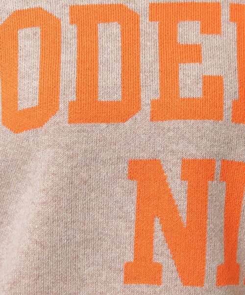 OPAQUE.CLIP(オペークドットクリップ)の「◆ロゴジャカードニット【洗える】(ニット/セーター・レディース・ベージュ/ブルー系その他/ホワイト系・38/40)」の12枚目の写真