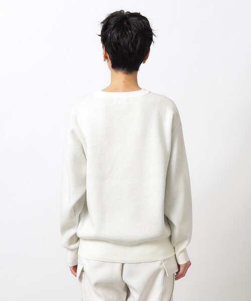 OPAQUE.CLIP(オペークドットクリップ)の「◆ロゴジャカードニット【洗える】(ニット/セーター・レディース・ベージュ/ブルー系その他/ホワイト系・38/40)」の19枚目の写真