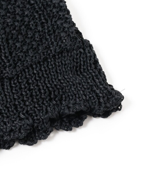 Ray BEAMS（レイビームス）の「Ray BEAMS / クロシェ ニット帽（ニットキャップ/ビーニー・レディース・ブラック/オフホワイト・ONE SIZE）」の15枚目の写真