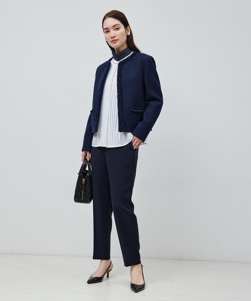 ROPE'（ロペ）の「トリアセテート フロントタックブラウス【セレモニー/通勤対応】【洗える】（シャツ/ブラウス・レディース・ホワイト/ネイビー・FREE）」の17枚目の写真