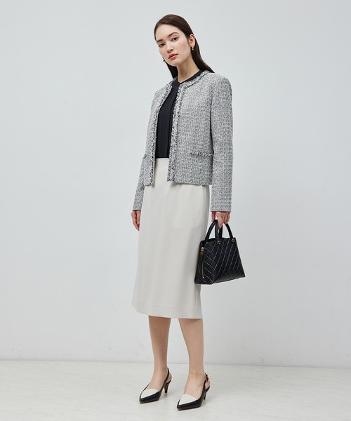 ROPE'（ロペ）の「トリアセテート フロントタックブラウス【セレモニー/通勤対応】【洗える】（シャツ/ブラウス・レディース・ホワイト/ネイビー・FREE）」の19枚目の写真