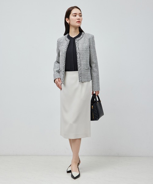 ROPE'（ロペ）の「トリアセテート フロントタックブラウス【セレモニー/通勤対応】【洗える】（シャツ/ブラウス・レディース・ホワイト/ネイビー・FREE）」の20枚目の写真