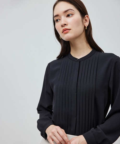 ROPE'（ロペ）の「トリアセテート フロントタックブラウス【セレモニー/通勤対応】【洗える】（シャツ/ブラウス・レディース・ホワイト/ネイビー・FREE）」の22枚目の写真