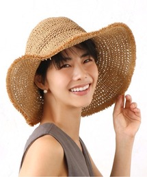 polka polka / ポルカポルカ ツバ広 フリンジ ペーパーハット 434 28412 SDI