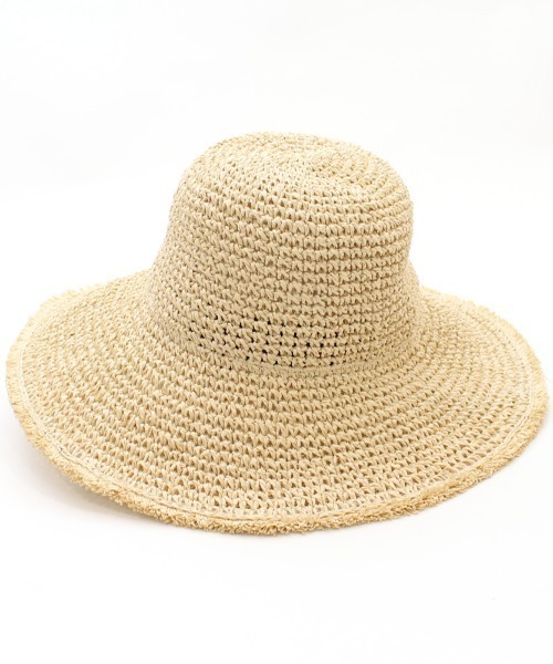 polka polka（ポルカポルカ）の「polka polka / ポルカポルカ ツバ広 フリンジ ペーパーハット 434 28412 SDI（キャップ・レディース・ベージュ/ナチュラル・FREE）」の5枚目の写真