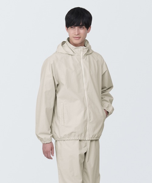 セール】〔MUJI WALKER〕紳士 撥水ナイロンウィンドブレーカー