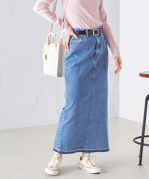 セール】〈洗濯機可能〉Iライン デニム スカート 24SS ◇（デニム