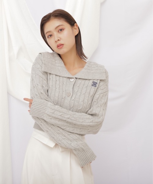 JILL by JILL STUART コットンブレンドケーブルニット JILL by JILL STUART（ジルバイジルスチュアート）の「◇コットン