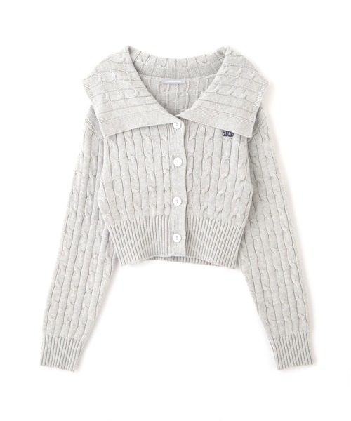 セール】◇コットンブレンドケーブルニット ボタン（ニット/セーター