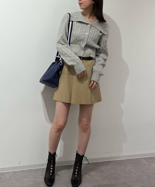 セール】◇コットンブレンドケーブルニット ボタン（ニット/セーター