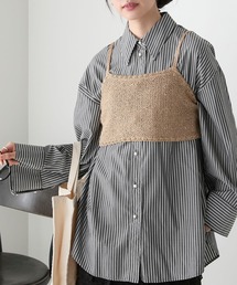 ラメスパンコールニットキャミビスチェ