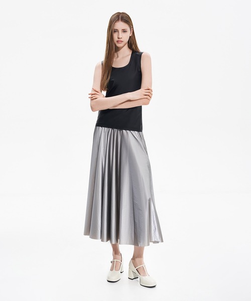 CHARLES & KEITH(チャールズ & キース)の「クリスタルバックル ティーバーメリージェーンパンプス(パンプス・レディース・ブラック系その他7/オフホワイト・22.5cm/23cm/23.5cm/24.5cm/25cm)」の4枚目の写真