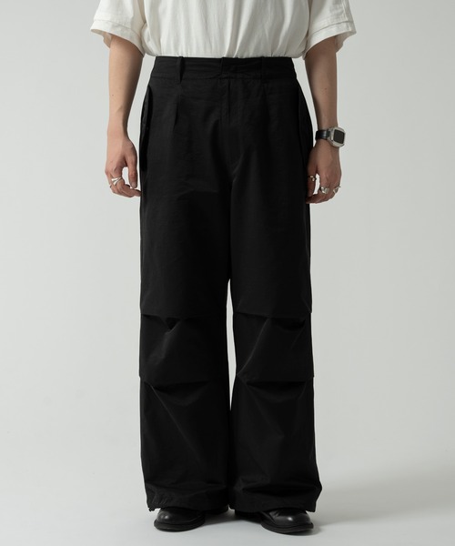 selle glant(セレグランテ)の「SNOW CAMO SEMI-FLARE MILITARY PANTS/スノーカモセミフレアミリタリーパンツ(カーゴパンツ・メンズ・ダークグレー/ブラック・MEDIUM/SMALL/LARGE)」の5枚目の写真