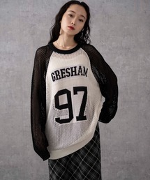 WEGO | WEGO/【24年春夏新作】ロゴメッシュジャガードニット(ニット/セーター)