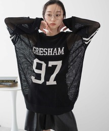 WEGO | WEGO/【24年春夏新作】ロゴメッシュジャガードニット(ニット/セーター)