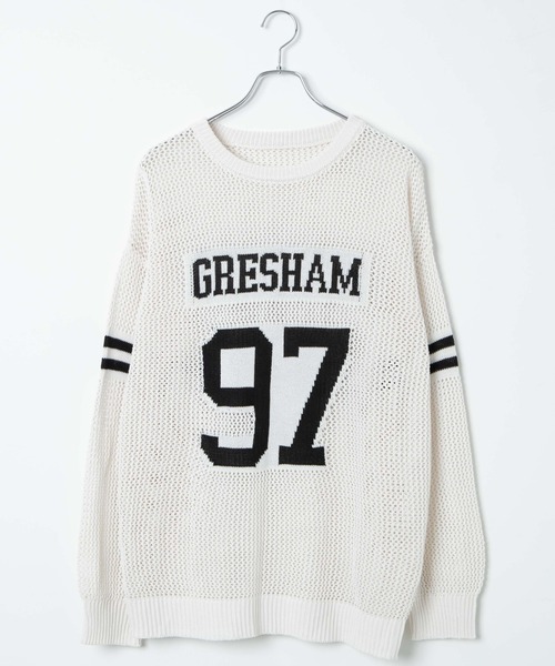 WEGO（ウィゴー）の「WEGO/ロゴメッシュジャガードニット（ニット/セーター・レディース・ブラック/オフホワイト/その他1・FREE）」の12枚目の写真