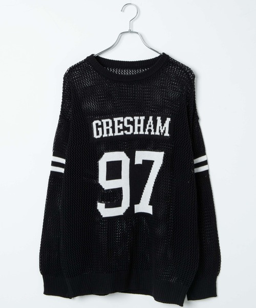 WEGO（ウィゴー）の「WEGO/ロゴメッシュジャガードニット（ニット/セーター・レディース・ブラック/オフホワイト/その他1・FREE）」の10枚目の写真