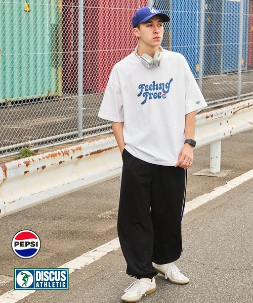 PEPSI（ペプシ）の「【DISCUS ATHLETIC×PEPSI】コラボ ヴィンテージライクプリントデザイン ロゴ刺繍 オーバーサイズ半袖Tシャツ（Tシャツ/カットソー・メンズ・アイボリー系/ホワイト系3/ホワイト系1/ホワイト系2/アイボリー系2/アイボリー系3/ホワイト/アイボリー系1・M/L）」の11枚目の写真