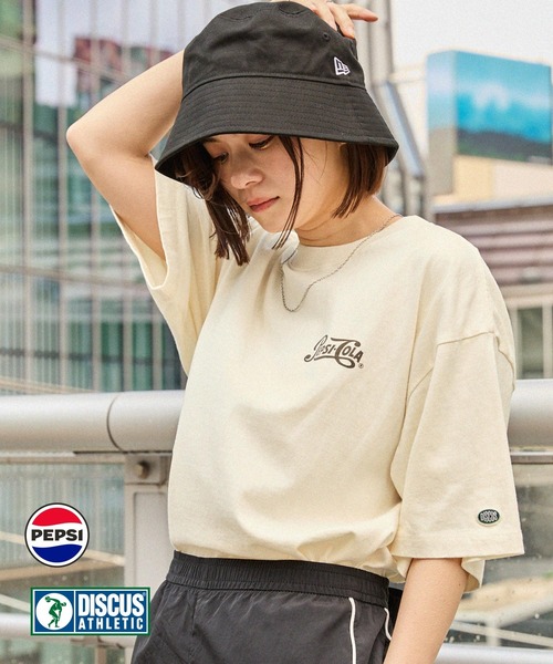 PEPSI（ペプシ）の「【DISCUS ATHLETIC×PEPSI】コラボ ヴィンテージライクプリントデザイン ロゴ刺繍 オーバーサイズ半袖Tシャツ（Tシャツ/カットソー・メンズ・アイボリー系/ホワイト系3/ホワイト系1/ホワイト系2/アイボリー系2/アイボリー系3/ホワイト/アイボリー系1・M/L）」の20枚目の写真