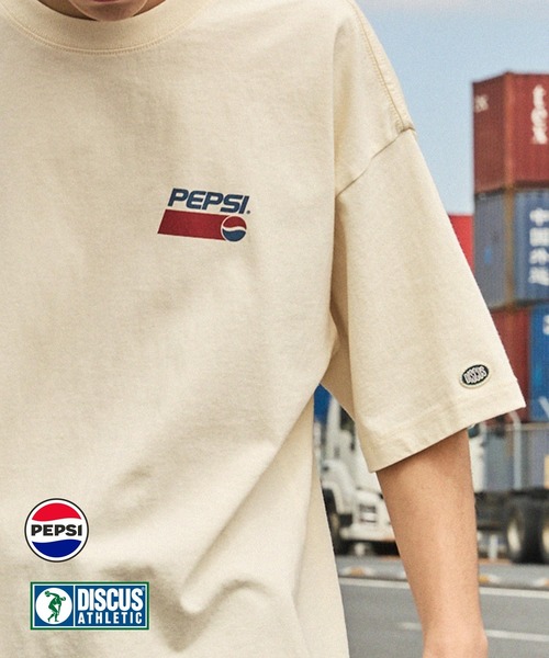 PEPSI（ペプシ）の「【DISCUS ATHLETIC×PEPSI】コラボ ヴィンテージライクプリントデザイン ロゴ刺繍 オーバーサイズ半袖Tシャツ（Tシャツ/カットソー・メンズ・アイボリー系/ホワイト系3/ホワイト系1/ホワイト系2/アイボリー系2/アイボリー系3/ホワイト/アイボリー系1・M/L）」の15枚目の写真
