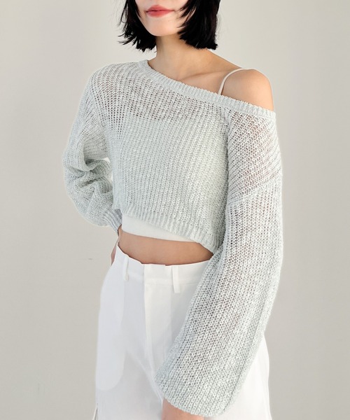 Heather（ヘザー）の「ショートメッシュラメニット 110939