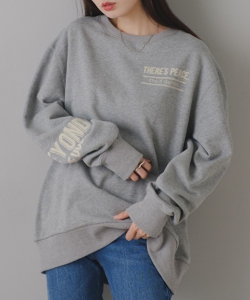 Kastane（カスタネ）の「【M.Lサイズ/ユニセックス】B 8GARDEN ロゴスウェット（スウェット・レディース・ブラック/レッド/ライトグレー/ブルー/グレー・L/M）」の4枚目の写真