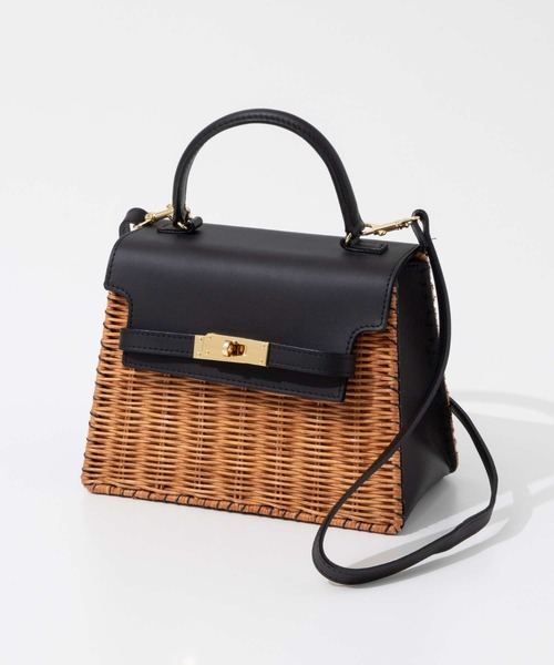 The Bagmati（ザバグマティ）の「BAGMATI LEATHER COMBINATION 2WAY SHOULDER BAG バグマティ レザー使い かごバッグ　ショルダー（ショルダーバッグ・レディース・ブラック・FREE）」の15枚目の写真