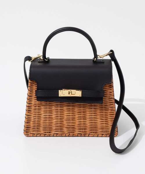 The Bagmati（ザバグマティ）の「BAGMATI LEATHER COMBINATION 2WAY SHOULDER BAG バグマティ レザー使い かごバッグ　ショルダー（ショルダーバッグ・レディース・ブラック・FREE）」の17枚目の写真