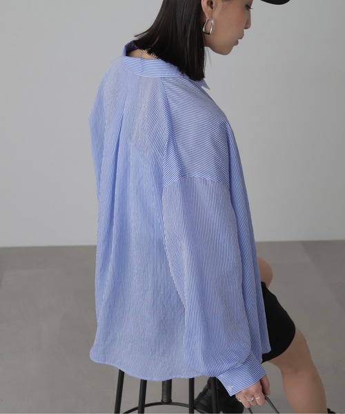 FREE'S MART（フリーズマート）の「シアーストライプオーバーシャツ（シャツ/ブラウス・レディース・ホワイト系その他/ブルー系その他2/ピンク系その他/ブルー系その他・FREE）」の21枚目の写真