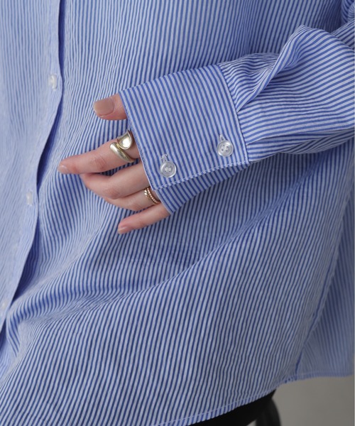 FREE'S MART（フリーズマート）の「シアーストライプオーバーシャツ（シャツ/ブラウス・レディース・ホワイト系その他/ブルー系その他2/ピンク系その他/ブルー系その他・FREE）」の20枚目の写真