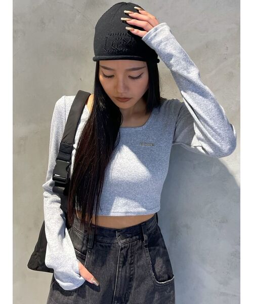 EMODA（エモダ）の「ナイロンショルダーミニバッグ（ショルダーバッグ・レディース・ブラック/グレー・FREE）」の6枚目の写真