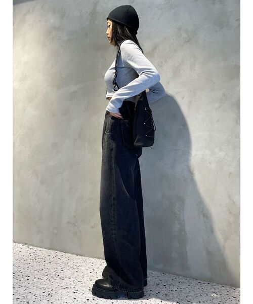 EMODA（エモダ）の「ナイロンショルダーミニバッグ（ショルダーバッグ・レディース・ブラック/グレー・FREE）」の8枚目の写真