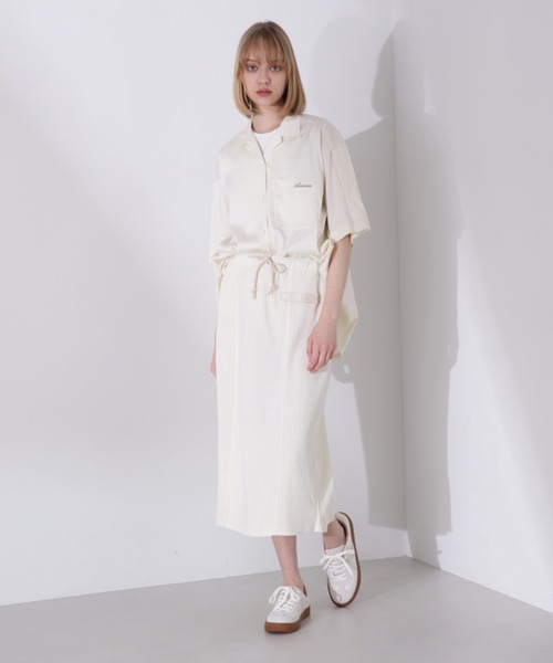 AVIREX（アヴィレックス）の「《直営店限定》FADE WASH WAFFLE DOCKNG SKIRT/フェイドウォッシュ ワッフルドッキングスカート（スカート・レディース・ブラック/サックスブルー/アイボリー・FREE）」の19枚目の写真