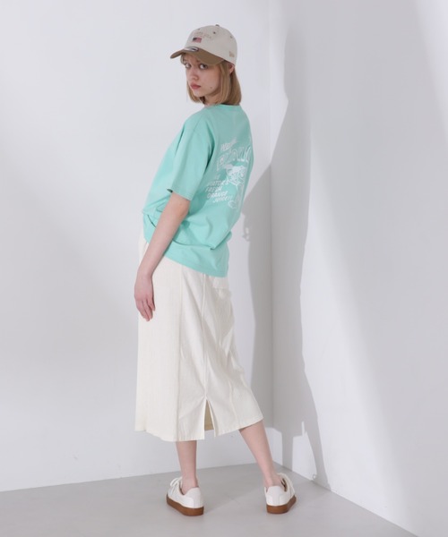 AVIREX（アヴィレックス）の「《直営店限定》FADE WASH WAFFLE DOCKNG SKIRT/フェイドウォッシュ ワッフルドッキングスカート（スカート・レディース・ブラック/サックスブルー/アイボリー・FREE）」の21枚目の写真