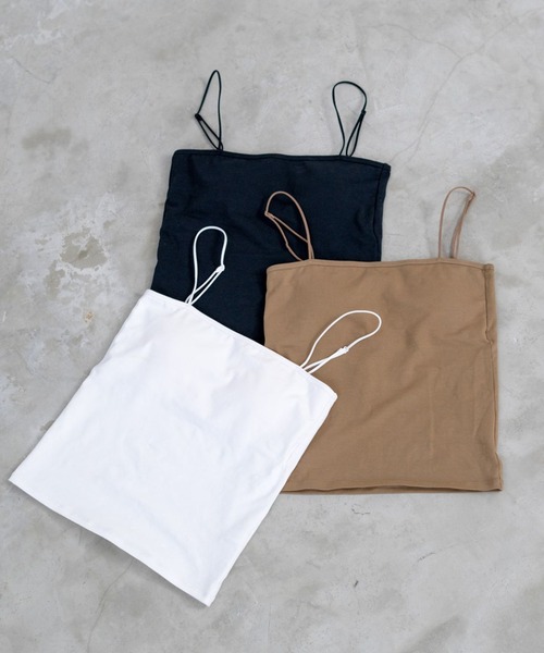 BARNYARDSTORM（バンヤードストーム）の「BARNYARDSTORM / カップインシンプルキャミ（キャミソール・レディース・ブラック/ベージュ/ホワイト・FREE）」の6枚目の写真