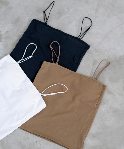 BARNYARDSTORM（バンヤードストーム）の「BARNYARDSTORM / カップインシンプルキャミ（キャミソール・レディース・ブラック/ベージュ/ホワイト・FREE）」の7枚目の写真