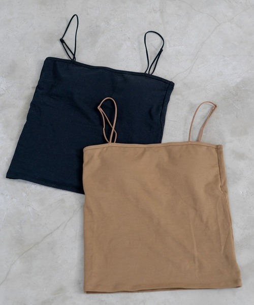 BARNYARDSTORM（バンヤードストーム）の「BARNYARDSTORM / カップインシンプルキャミ（キャミソール・レディース・ブラック/ベージュ/ホワイト・FREE）」の8枚目の写真