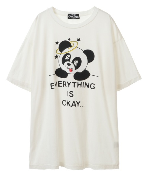 Candy Stripper(キャンディストリッパー)の「EVERYTHING IS OKAY BIG Tシャツ(Tシャツ/カットソー・レディース・ブラック/オフホワイト/パープル・2)」の3枚目の写真