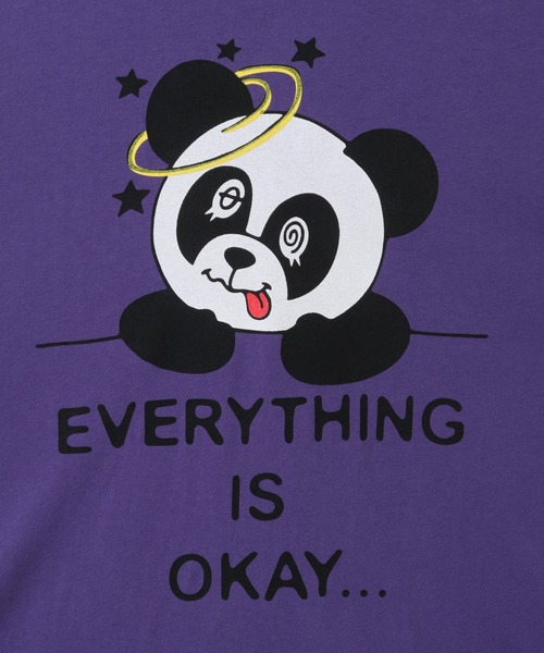 Candy Stripper(キャンディストリッパー)の「EVERYTHING IS OKAY BIG Tシャツ(Tシャツ/カットソー・レディース・ブラック/オフホワイト/パープル・2)」の9枚目の写真