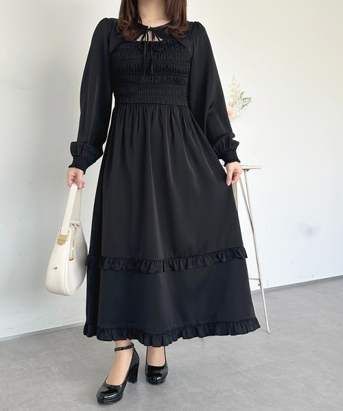 apres jour(アプレジュール)の「アソートフロントオープンリボンワンピース【ZOZOTOWN限定アイテム】(ワンピース・レディース・ブラック/ホワイト系その他/ブラック系その他/ブルー・フリー/X-LARGE)」の18枚目の写真