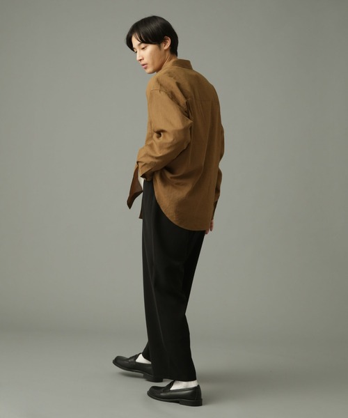 Apo(s)ture(アポスチャー)の「LUCAS-001/合繊ワイドパンツ(その他パンツ・メンズ・ブラック/グリーン/チャコール/ベージュ・XS/S/M/L/XL)」の8枚目の写真