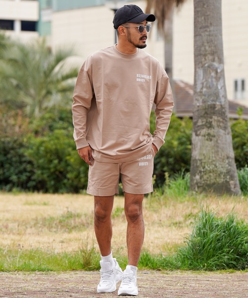アダムスジャグラー ベージュ 長袖Tシャツとショートパンツ セット adamsJUGGLER（アダムスジャグラー）の「W/R O.Eスウェット