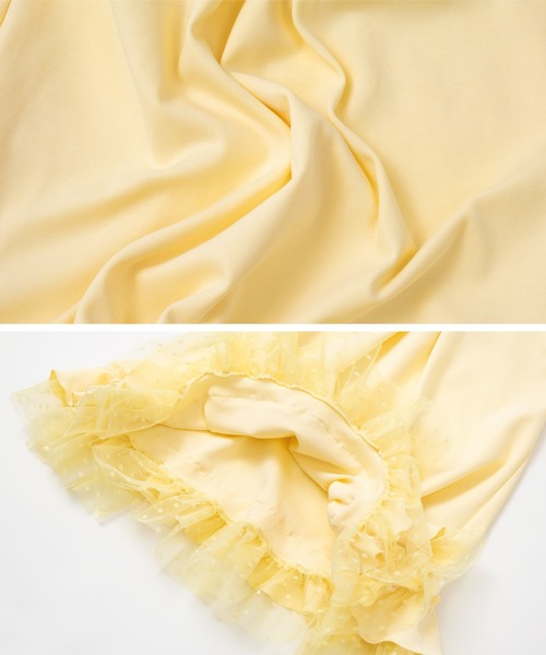panpantutu(パンパンチュチュ)の「2wayリボンフリルワンピース(110-140cm)(ワンピース・キッズ・イエロー/ネイビー/ピンク・110cm/120cm/130cm/140cm)」の21枚目の写真