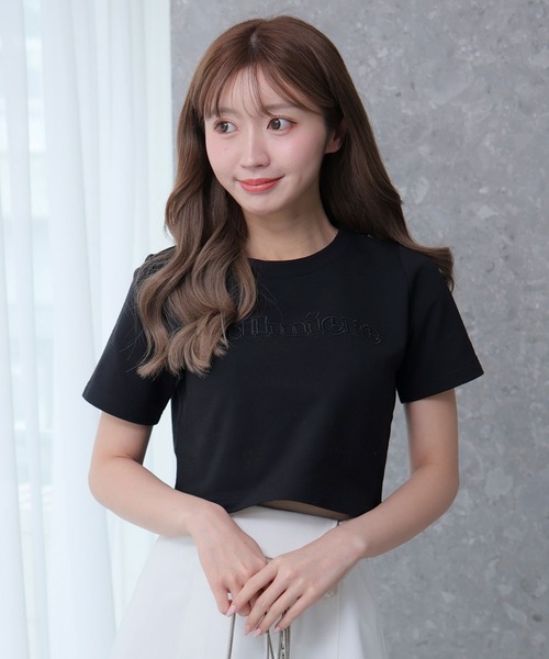 LIPSERVICE（リップサービス）の「BellmiereショートTシャツ（Tシャツ/カットソー・レディース・ホワイト/ブラック/ピンク・FREE）」の2枚目の写真