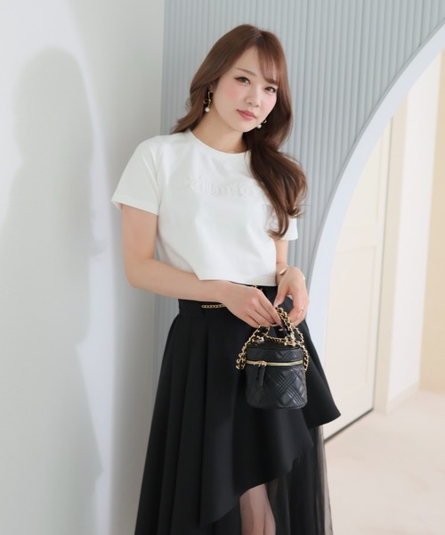 LIPSERVICE（リップサービス）の「BellmiereショートTシャツ（Tシャツ/カットソー・レディース・ホワイト/ブラック/ピンク・FREE）」の15枚目の写真