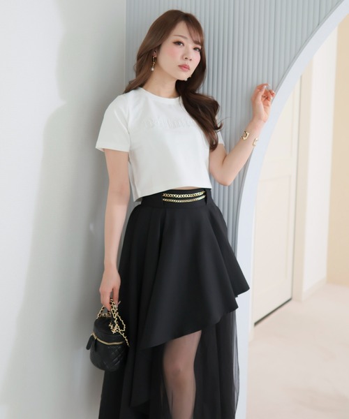 LIPSERVICE（リップサービス）の「BellmiereショートTシャツ（Tシャツ/カットソー・レディース・ホワイト/ブラック/ピンク・FREE）」の14枚目の写真