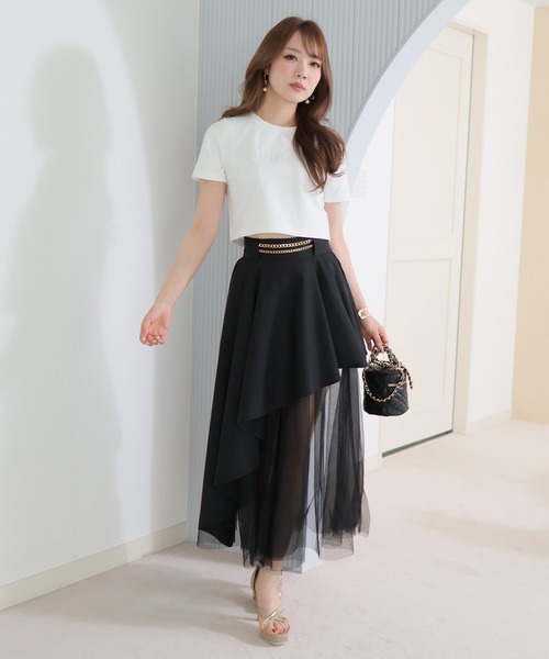 LIPSERVICE（リップサービス）の「BellmiereショートTシャツ（Tシャツ/カットソー・レディース・ホワイト/ブラック/ピンク・FREE）」の12枚目の写真