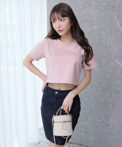 LIPSERVICE（リップサービス）の「BellmiereショートTシャツ（Tシャツ/カットソー・レディース・ホワイト/ブラック/ピンク・FREE）」の9枚目の写真