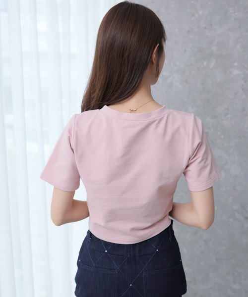 LIPSERVICE（リップサービス）の「BellmiereショートTシャツ（Tシャツ/カットソー・レディース・ホワイト/ブラック/ピンク・FREE）」の7枚目の写真